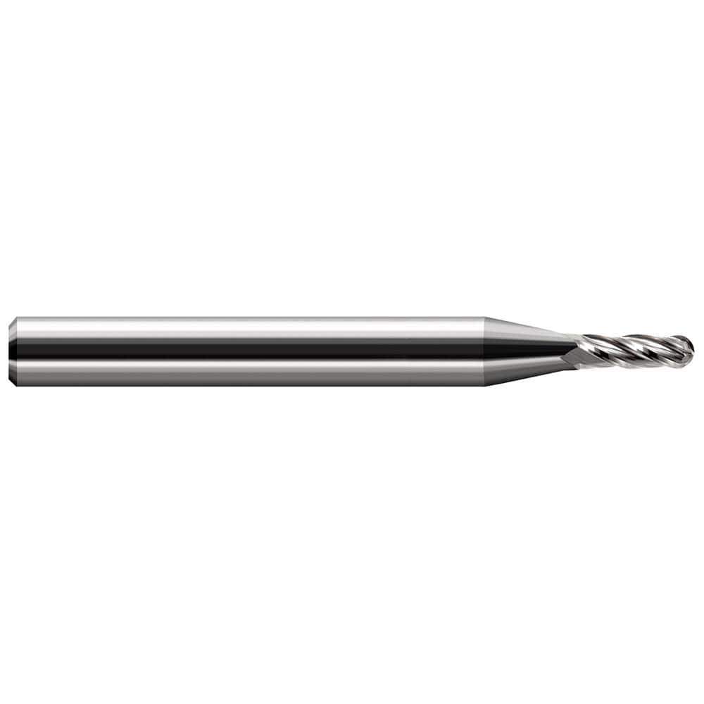 Harvey Tool - Ball End Mills; Mill Diameter (Decimal Inch): 0.0020 ; Number of Flutes: 2 ; Length of Cut (Decimal Inch): 0.0060 ; Material: Solid Carbide ; Overall Length (Inch): 1-1/2 ; Overall Length (Decimal Inch): 1.50000 - Exact Industrial Supply