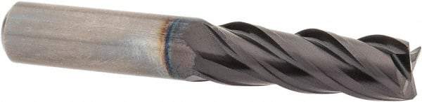 Guhring - 3/8", 1" LOC, 3/8" Shank Diam, 2-1/2" OAL, 4 Flute, Solid Carbide Square End Mill - Single End, FIREX Finish, Spiral Flute, 35/38° Helix, Centercutting, Right Hand Cut, Right Hand Flute, Series 3114 - USA Tool & Supply