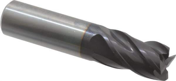 Guhring - 5/8", 3/4" LOC, 5/8" Shank Diam, 3" OAL, 4 Flute, Solid Carbide Square End Mill - Single End, FIREX Finish, Spiral Flute, 35/38° Helix, Centercutting, Right Hand Cut, Right Hand Flute, Series 3113 - USA Tool & Supply