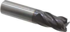 Guhring - 5/8", 3/4" LOC, 5/8" Shank Diam, 3" OAL, 4 Flute, Solid Carbide Square End Mill - Single End, FIREX Finish, Spiral Flute, 35/38° Helix, Centercutting, Right Hand Cut, Right Hand Flute, Series 3113 - USA Tool & Supply