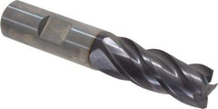 Guhring - 5/8", 1-1/4" LOC, 5/8" Shank Diam, 3-1/2" OAL, 4 Flute, Solid Carbide Square End Mill - Single End, FIREX Finish, Spiral Flute, 35/38° Helix, Centercutting, Right Hand Cut, Right Hand Flute, Series 3100 - USA Tool & Supply