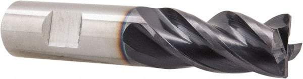 Guhring - 3/4", 1-1/2" LOC, 3/4" Shank Diam, 4" OAL, 4 Flute, Solid Carbide Square End Mill - Single End, Nano-A Finish, Spiral Flute, 36/38° Helix, Centercutting, Right Hand Cut, Right Hand Flute, Series 3080 - USA Tool & Supply
