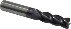 Guhring - 3/8", 1" LOC, 3/8" Shank Diam, 2-1/2" OAL, 4 Flute, Solid Carbide Square End Mill - Single End, Nano-A Finish, Spiral Flute, 36/38° Helix, Centercutting, Right Hand Cut, Right Hand Flute, Series 3080 - USA Tool & Supply