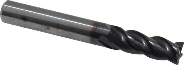 Guhring - 5/16", 13/16" LOC, 5/16" Shank Diam, 2-1/2" OAL, 4 Flute, Solid Carbide Square End Mill - Single End, Nano-A Finish, Spiral Flute, 36/38° Helix, Centercutting, Right Hand Cut, Right Hand Flute, Series 3080 - USA Tool & Supply