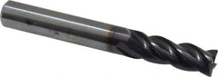 Guhring - 5/16", 13/16" LOC, 5/16" Shank Diam, 2-1/2" OAL, 4 Flute, Solid Carbide Square End Mill - Single End, Nano-A Finish, Spiral Flute, 36/38° Helix, Centercutting, Right Hand Cut, Right Hand Flute, Series 3080 - USA Tool & Supply