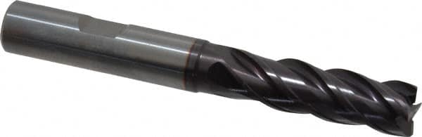 Guhring - 12mm, 36mm LOC, 12mm Shank Diam, 93mm OAL, 4 Flute, Solid Carbide Square End Mill - USA Tool & Supply