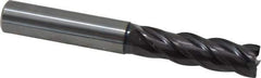 Guhring - 12mm, 36mm LOC, 12mm Shank Diam, 93mm OAL, 4 Flute, Solid Carbide Square End Mill - Single End, FIREX Finish, Spiral Flute, 35/38° Helix, Centercutting, Right Hand Cut, Right Hand Flute, Series 3839 - USA Tool & Supply