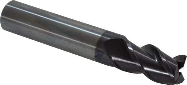 Guhring - 14mm, 22mm LOC, 14mm Shank Diam, 83mm OAL, 3 Flute, Solid Carbide Square End Mill - Single End, FIREX Finish, Spiral Flute, 45° Helix, Centercutting, Right Hand Cut, Right Hand Flute, Series 3741 - USA Tool & Supply