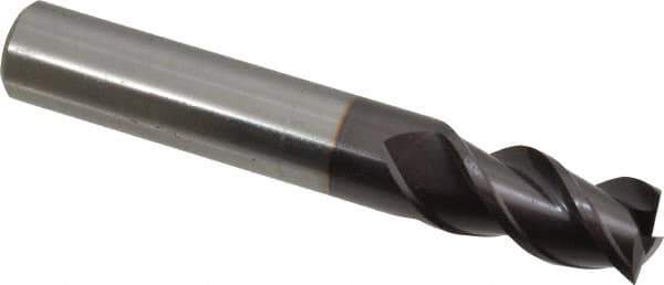 Guhring - 13mm, 22mm LOC, 13mm Shank Diam, 83mm OAL, 3 Flute, Solid Carbide Square End Mill - Single End, FIREX Finish, Spiral Flute, 45° Helix, Centercutting, Right Hand Cut, Right Hand Flute, Series 3741 - USA Tool & Supply
