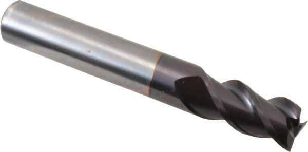 Guhring - 12mm, 22mm LOC, 12mm Shank Diam, 83mm OAL, 3 Flute, Solid Carbide Square End Mill - Single End, FIREX Finish, Spiral Flute, 45° Helix, Centercutting, Right Hand Cut, Right Hand Flute, Series 3741 - USA Tool & Supply