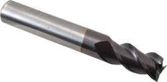 Guhring - 12mm, 22mm LOC, 12mm Shank Diam, 83mm OAL, 3 Flute, Solid Carbide Square End Mill - Single End, FIREX Finish, Spiral Flute, 45° Helix, Centercutting, Right Hand Cut, Right Hand Flute, Series 3741 - USA Tool & Supply