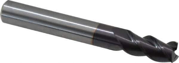 Guhring - 9.5mm, 19mm LOC, 9.5mm Shank Diam, 72mm OAL, 3 Flute, Solid Carbide Square End Mill - Single End, FIREX Finish, Spiral Flute, 45° Helix, Centercutting, Right Hand Cut, Right Hand Flute, Series 3741 - USA Tool & Supply