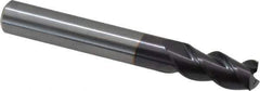 Guhring - 9.5mm, 19mm LOC, 9.5mm Shank Diam, 72mm OAL, 3 Flute, Solid Carbide Square End Mill - Single End, FIREX Finish, Spiral Flute, 45° Helix, Centercutting, Right Hand Cut, Right Hand Flute, Series 3741 - USA Tool & Supply
