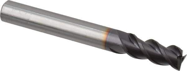 Guhring - 7.5mm, 16mm LOC, 7.5mm Shank Diam, 63mm OAL, 3 Flute, Solid Carbide Square End Mill - Single End, FIREX Finish, Spiral Flute, 45° Helix, Centercutting, Right Hand Cut, Right Hand Flute, Series 3741 - USA Tool & Supply