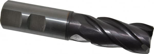 Guhring - 25mm, 45mm LOC, 25mm Shank Diam, 121mm OAL, 4 Flute, Solid Carbide Square End Mill - USA Tool & Supply