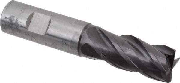 Guhring - 20mm, 38mm LOC, 20mm Shank Diam, 104mm OAL, 4 Flute, Solid Carbide Square End Mill - Single End, FIREX Finish, Spiral Flute, 35/38° Helix, Centercutting, Right Hand Cut, Right Hand Flute, Series 3732 - USA Tool & Supply