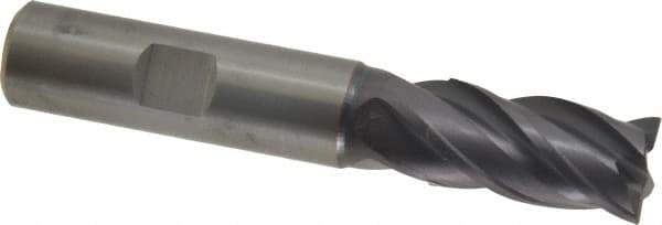 Guhring - 14mm, 26mm LOC, 14mm Shank Diam, 83mm OAL, 4 Flute, Solid Carbide Square End Mill - Single End, FIREX Finish, Spiral Flute, 35/38° Helix, Centercutting, Right Hand Cut, Right Hand Flute, Series 3732 - USA Tool & Supply