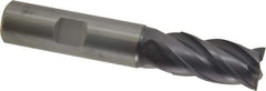 Guhring - 14mm, 26mm LOC, 14mm Shank Diam, 83mm OAL, 4 Flute, Solid Carbide Square End Mill - Single End, FIREX Finish, Spiral Flute, 35/38° Helix, Centercutting, Right Hand Cut, Right Hand Flute, Series 3732 - USA Tool & Supply
