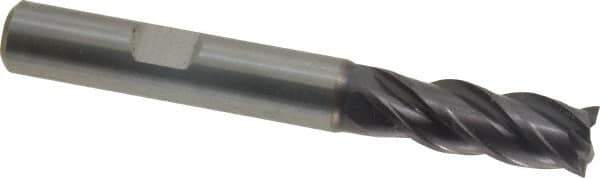 Guhring - 8mm, 19mm LOC, 8mm Shank Diam, 63mm OAL, 4 Flute, Solid Carbide Square End Mill - Single End, FIREX Finish, Spiral Flute, 35/38° Helix, Centercutting, Right Hand Cut, Right Hand Flute, Series 3732 - USA Tool & Supply