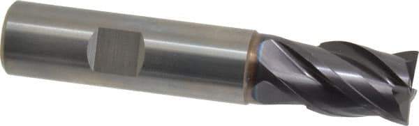 Guhring - 14mm, 18mm LOC, 14mm Shank Diam, 75mm OAL, 4 Flute, Solid Carbide Square End Mill - Single End, FIREX Finish, Spiral Flute, 35/38° Helix, Centercutting, Right Hand Cut, Right Hand Flute, Series 3731 - USA Tool & Supply