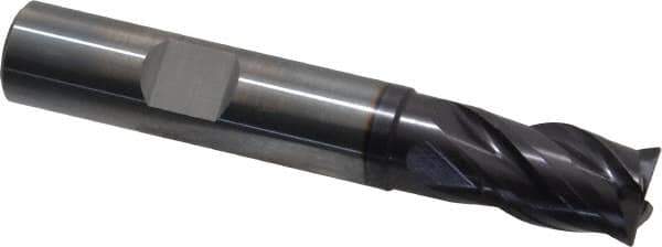 Guhring - 12mm, 16mm LOC, 12mm Shank Diam, 73mm OAL, 4 Flute, Solid Carbide Square End Mill - Single End, FIREX Finish, Spiral Flute, 35/38° Helix, Centercutting, Right Hand Cut, Right Hand Flute, Series 3731 - USA Tool & Supply