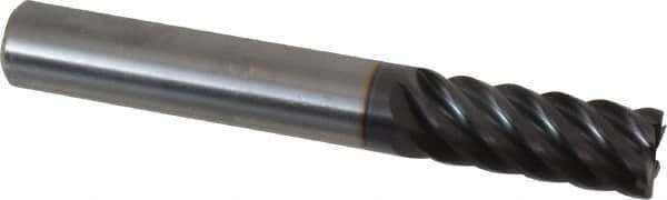 Guhring - 10mm, 22mm LOC, 10mm Shank Diam, 72mm OAL, 6 Flute, Solid Carbide Square End Mill - Single End, FIREX Finish, Spiral Flute, 45° Helix, Centercutting, Right Hand Cut, Right Hand Flute, Series 3689 - USA Tool & Supply