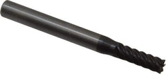 Guhring - 5mm, 13mm LOC, 6mm Shank Diam, 57mm OAL, 6 Flute, Solid Carbide Square End Mill - Single End, FIREX Finish, Spiral Flute, 45° Helix, Centercutting, Right Hand Cut, Right Hand Flute, Series 3689 - USA Tool & Supply