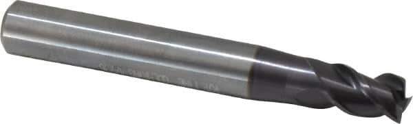 Guhring - 7mm, 8mm LOC, 8mm Shank Diam, 58mm OAL, 3 Flute, Solid Carbide Square End Mill - Single End, FIREX Finish, Spiral Flute, 45° Helix, Centercutting, Right Hand Cut, Right Hand Flute, Series 3540 - USA Tool & Supply