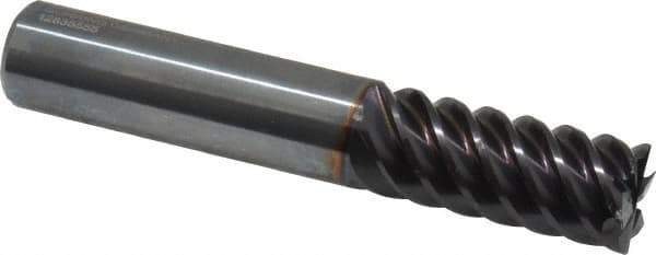 Guhring - 1/2", 1" LOC, 1/2" Shank Diam, 3" OAL, 6 Flute, Solid Carbide Square End Mill - Single End, FIREX Finish, Spiral Flute, 55° Helix, Centercutting, Right Hand Cut, Right Hand Flute, Series 3182 - USA Tool & Supply