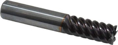 Guhring - 1/2", 1" LOC, 1/2" Shank Diam, 3" OAL, 6 Flute, Solid Carbide Square End Mill - Single End, FIREX Finish, Spiral Flute, 55° Helix, Centercutting, Right Hand Cut, Right Hand Flute, Series 3182 - USA Tool & Supply