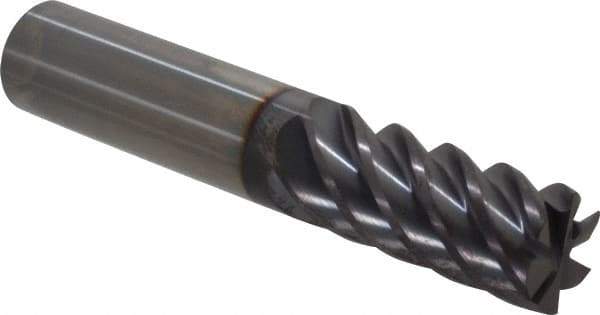 Guhring - 5/8", 1-1/4" LOC, 5/8" Shank Diam, 3-1/2" OAL, 6 Flute, Solid Carbide Square End Mill - Single End, FIREX Finish, Spiral Flute, 45° Helix, Centercutting, Right Hand Cut, Right Hand Flute, Series 3179 - USA Tool & Supply