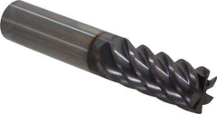 Guhring - 5/8", 1-1/4" LOC, 5/8" Shank Diam, 3-1/2" OAL, 6 Flute, Solid Carbide Square End Mill - Single End, FIREX Finish, Spiral Flute, 45° Helix, Centercutting, Right Hand Cut, Right Hand Flute, Series 3179 - USA Tool & Supply
