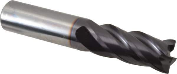 Guhring - 5/8", 1-1/4" LOC, 5/8" Shank Diam, 3-1/2" OAL, 4 Flute, Solid Carbide Square End Mill - Single End, FIREX Finish, Spiral Flute, 35/38° Helix, Centercutting, Right Hand Cut, Right Hand Flute, Series 3114 - USA Tool & Supply