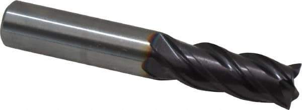 Guhring - 7/16", 1" LOC, 7/16" Shank Diam, 2-3/4" OAL, 4 Flute, Solid Carbide Square End Mill - Single End, FIREX Finish, Spiral Flute, 35/38° Helix, Centercutting, Right Hand Cut, Right Hand Flute, Series 3114 - USA Tool & Supply