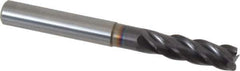 Guhring - 8mm, 24mm LOC, 8mm Shank Diam, 75mm OAL, 4 Flute, Solid Carbide Square End Mill - Single End, FIREX Finish, Spiral Flute, 35/38° Helix, Centercutting, Right Hand Cut, Right Hand Flute, Series 3839 - USA Tool & Supply
