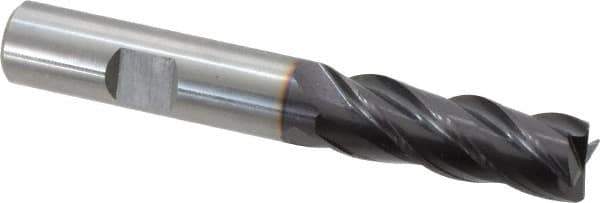 Guhring - 1/2", 4 Flute, Single End, Solid Carbide, 0.031" Corner Radius End Mill - 3-1/2" OAL, 35/38° Helix, Right Hand Flute, 1-1/4" LOC, Right Hand Cut - USA Tool & Supply