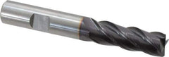 Guhring - 1/2", 4 Flute, Single End, Solid Carbide, 0.031" Corner Radius End Mill - 3-1/2" OAL, 35/38° Helix, Right Hand Flute, 1-1/4" LOC, Right Hand Cut - USA Tool & Supply