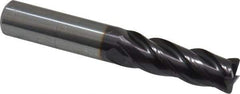 Guhring - 3/8", 4 Flute, Single End, Solid Carbide, 0.031" Corner Radius End Mill - 2-1/2" OAL, 35/38° Helix, Right Hand Flute, 1" LOC, Right Hand Cut - USA Tool & Supply