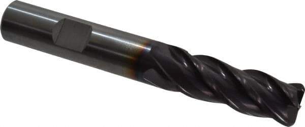 Guhring - 1/2", 4 Flute, Single End, Solid Carbide, 0.09" Corner Radius End Mill - 3-1/2" OAL, 35/38° Helix, Right Hand Flute, 1-1/4" LOC, Right Hand Cut - USA Tool & Supply