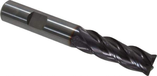 Guhring - 1/2", 4 Flute, Single End, Solid Carbide, 0.04" Corner Radius End Mill - 3-1/2" OAL, 35/38° Helix, Right Hand Flute, 1-1/4" LOC, Right Hand Cut - USA Tool & Supply