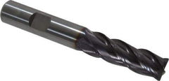 Guhring - 1/2", 4 Flute, Single End, Solid Carbide, 0.04" Corner Radius End Mill - 3-1/2" OAL, 35/38° Helix, Right Hand Flute, 1-1/4" LOC, Right Hand Cut - USA Tool & Supply