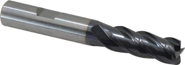 Guhring - 1/2", 4 Flute, Single End, Solid Carbide, 0.04" Corner Radius End Mill - 3-1/2" OAL, 35/38° Helix, Right Hand Flute, 1-1/4" LOC, Right Hand Cut - USA Tool & Supply