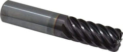 Guhring - 3/4", 8 Flute, Single End, Solid Carbide, 1/8" Corner Radius End Mill - 4" OAL, 45° Helix, Right Hand Flute, 1-1/2" LOC, Right Hand Cut - USA Tool & Supply