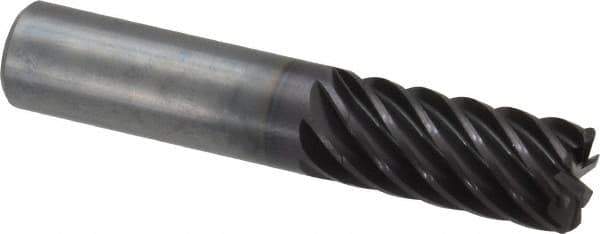 Guhring - 3/4", 8 Flute, Single End, Solid Carbide, 1/16" Corner Radius End Mill - 4" OAL, 45° Helix, Right Hand Flute, 1-1/2" LOC, Right Hand Cut - USA Tool & Supply