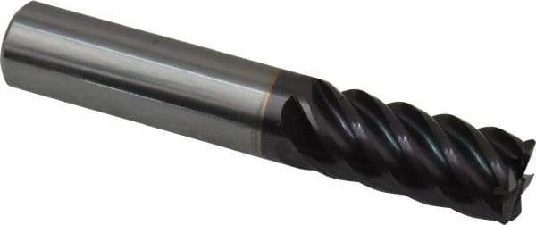 Guhring - 1/2", 6 Flute, Single End, Solid Carbide, 0.031" Corner Radius End Mill - 3" OAL, 45° Helix, Right Hand Flute, 1" LOC, Right Hand Cut - USA Tool & Supply