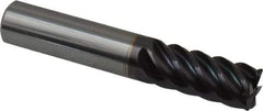 Guhring - 1/2", 6 Flute, Single End, Solid Carbide, 0.031" Corner Radius End Mill - 3" OAL, 45° Helix, Right Hand Flute, 1" LOC, Right Hand Cut - USA Tool & Supply