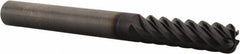 Guhring - 1/4", 6 Flute, Single End, Solid Carbide, 1/16" Corner Radius End Mill - 2-1/2" OAL, 45° Helix, Right Hand Flute, 3/4" LOC, Right Hand Cut - USA Tool & Supply