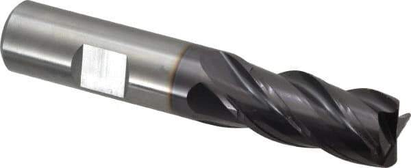 Guhring - 5/8", 4 Flute, Single End, Solid Carbide, 1/16" Corner Radius End Mill - 3-1/2" OAL, 35/38° Helix, Right Hand Flute, 1-1/4" LOC, Right Hand Cut - USA Tool & Supply