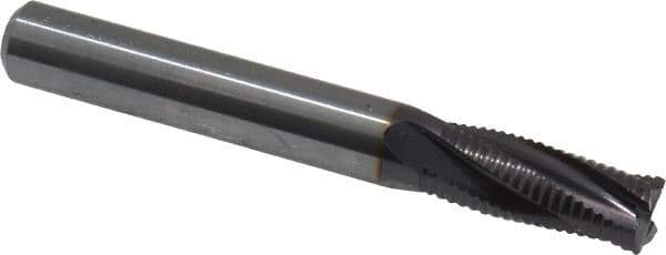 Guhring - 5/16" Diam, Fine Pitch, 3/4" LOC, 4 Flute Solid Carbide Roughing Square End Mill - FIREX Finish, 2-1/2" OAL, 5/16" Shank Diam, Single End, Centercutting - USA Tool & Supply