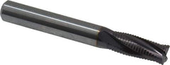 Guhring - 5/16" Diam, Fine Pitch, 3/4" LOC, 4 Flute Solid Carbide Roughing Square End Mill - FIREX Finish, 2-1/2" OAL, 5/16" Shank Diam, Single End, Centercutting - USA Tool & Supply